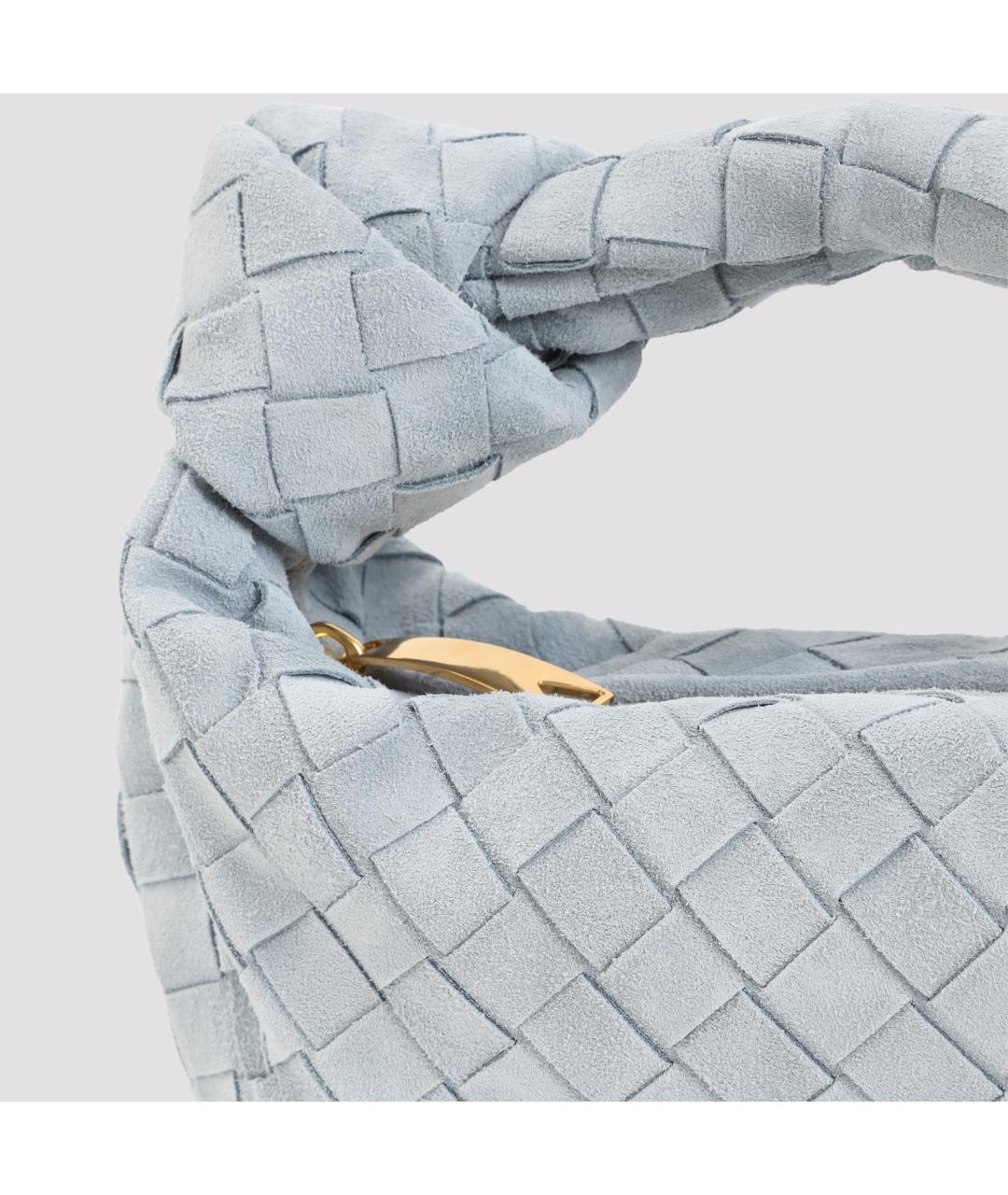 BOTTEGA VENETA Голубая замшевая сумка с короткими ручками, фото 3