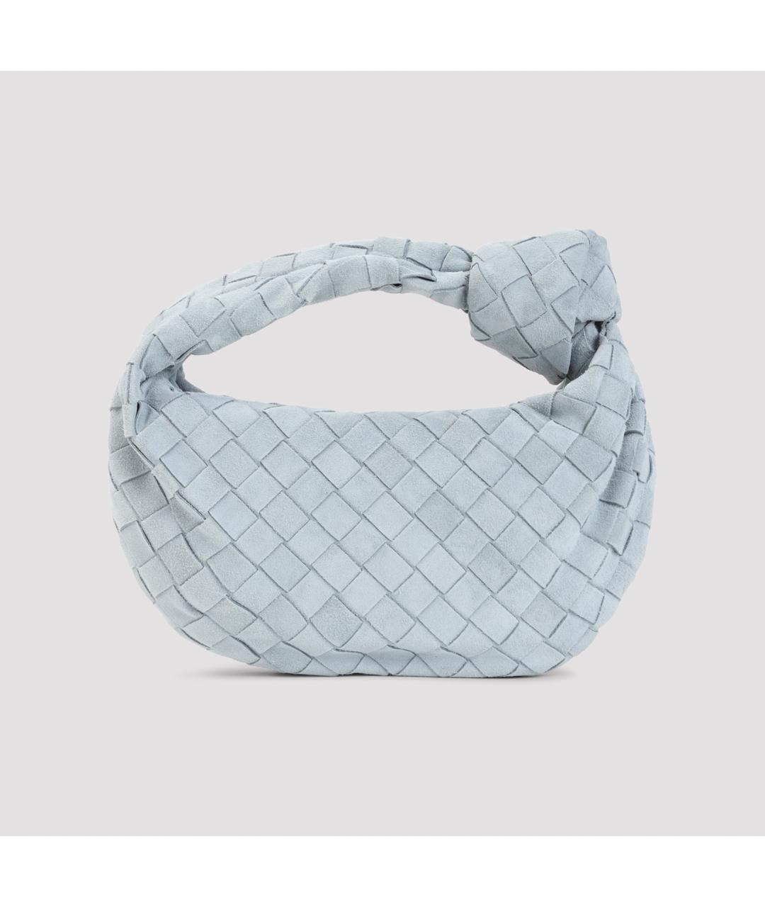 BOTTEGA VENETA Голубая замшевая сумка с короткими ручками, фото 2