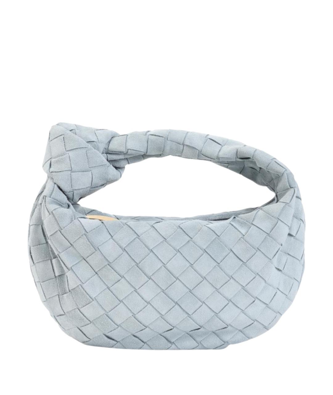 BOTTEGA VENETA Голубая замшевая сумка с короткими ручками, фото 1