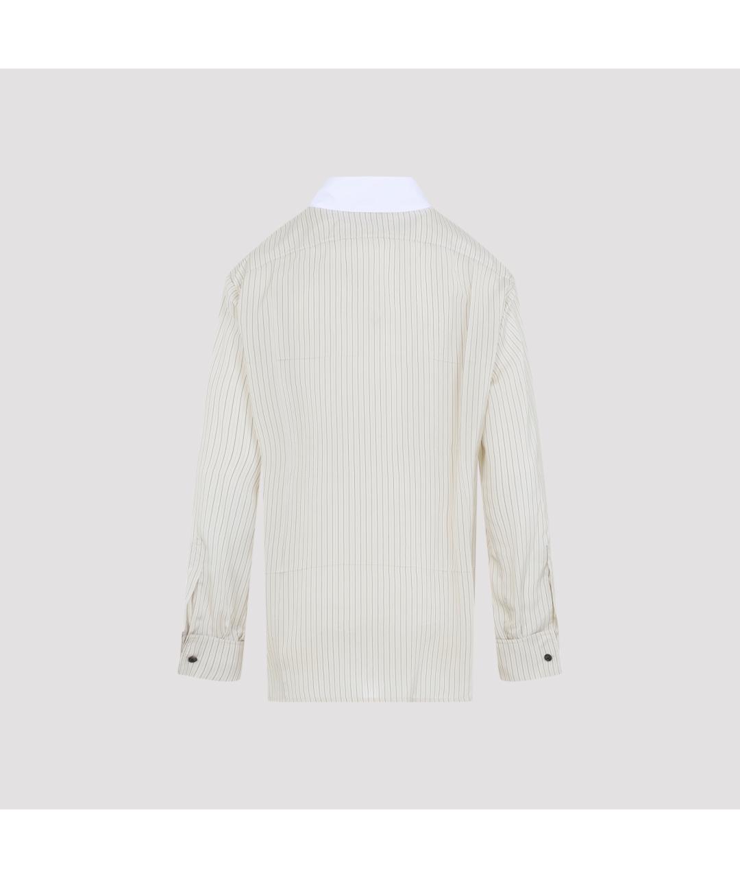 BOTTEGA VENETA Бежевая вискозная рубашка, фото 2