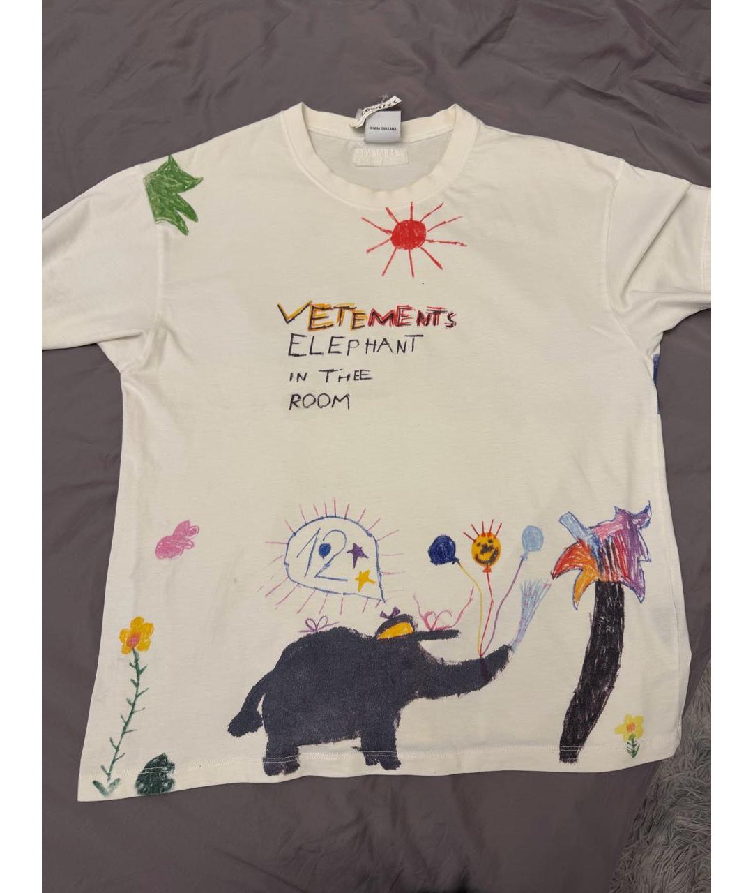 VETEMENTS Белая хлопковая футболка, фото 5