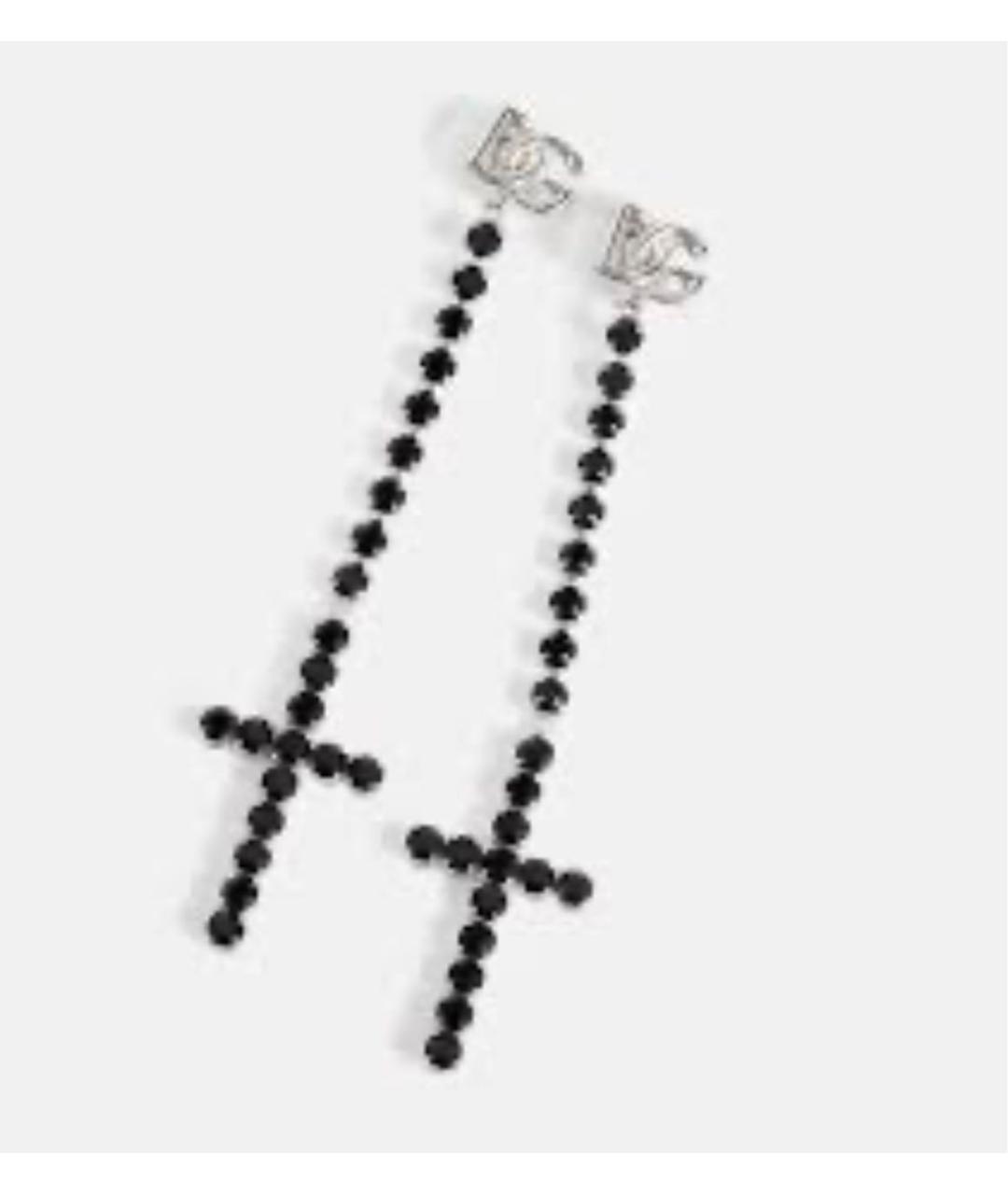 DOLCE&GABBANA Черные латунные клипсы, фото 2