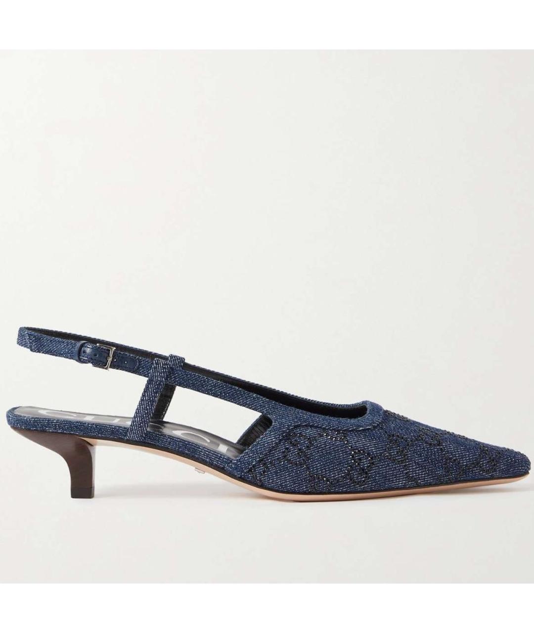 GUCCI Темно-синие туфли, фото 6