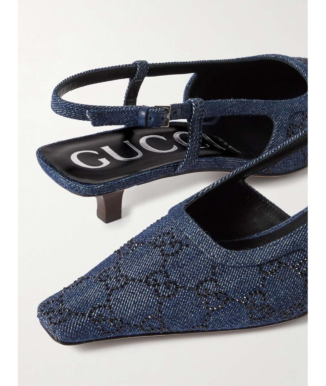 GUCCI Темно-синие туфли, фото 4