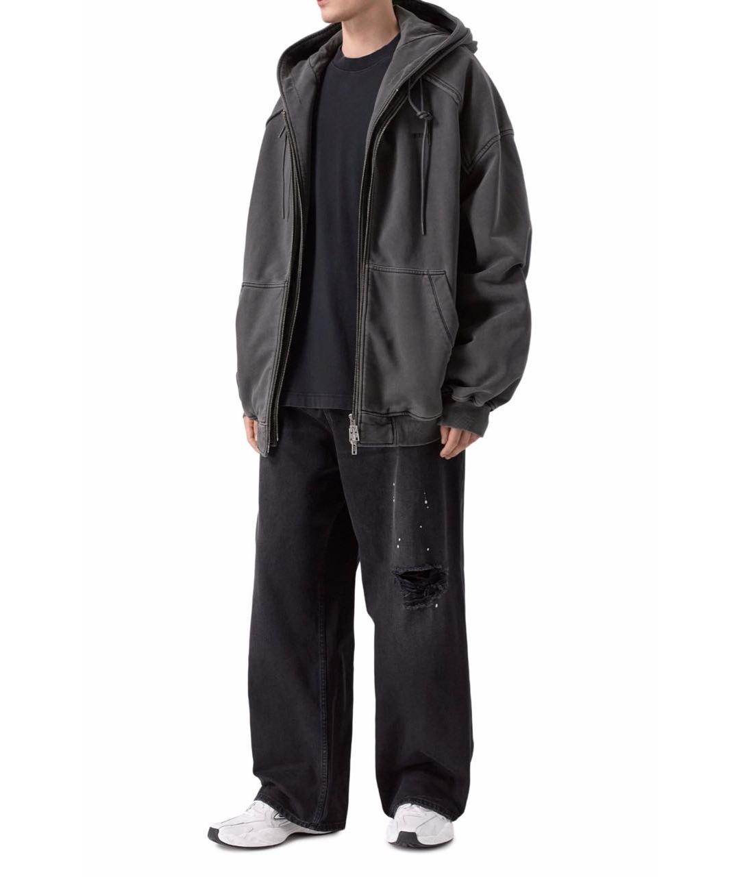VETEMENTS Черная хлопковая футболка, фото 5