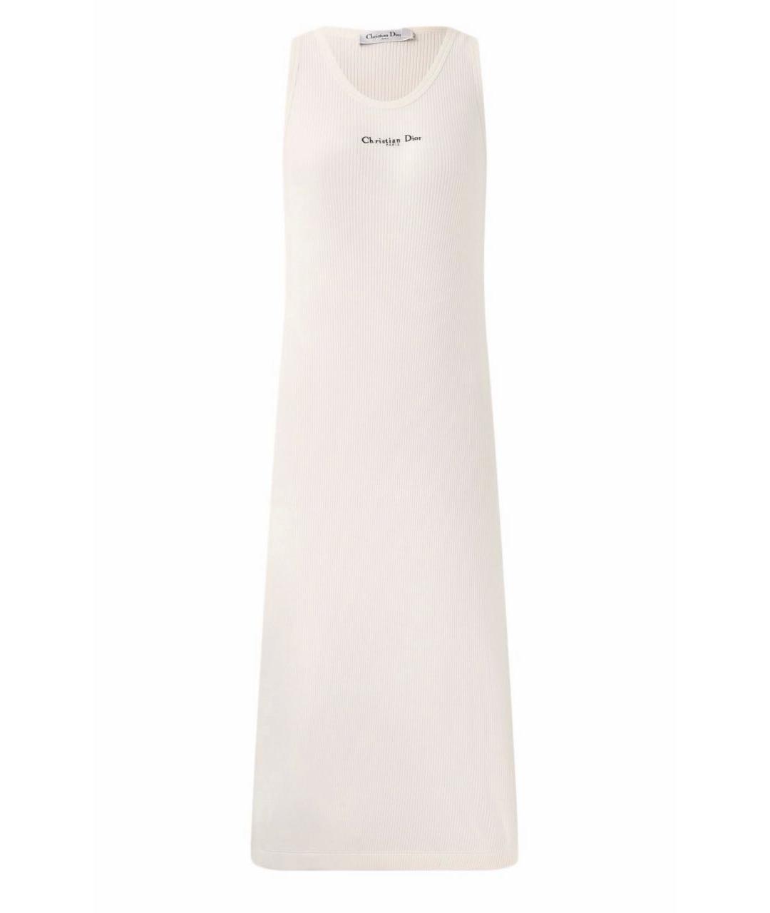 CHRISTIAN DIOR Белое хлопковое повседневное платье, фото 1
