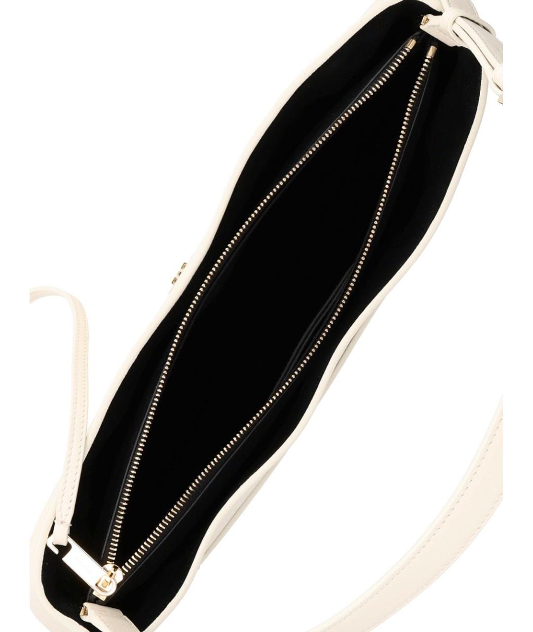 FERRAGAMO Белая кожаная сумка через плечо, фото 4