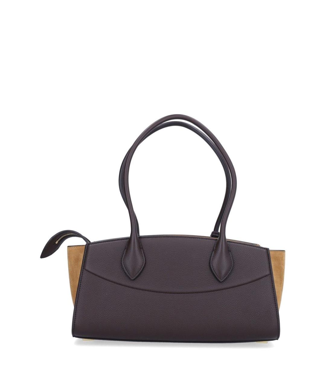 FERRAGAMO Коричневая кожаная сумка через плечо, фото 3