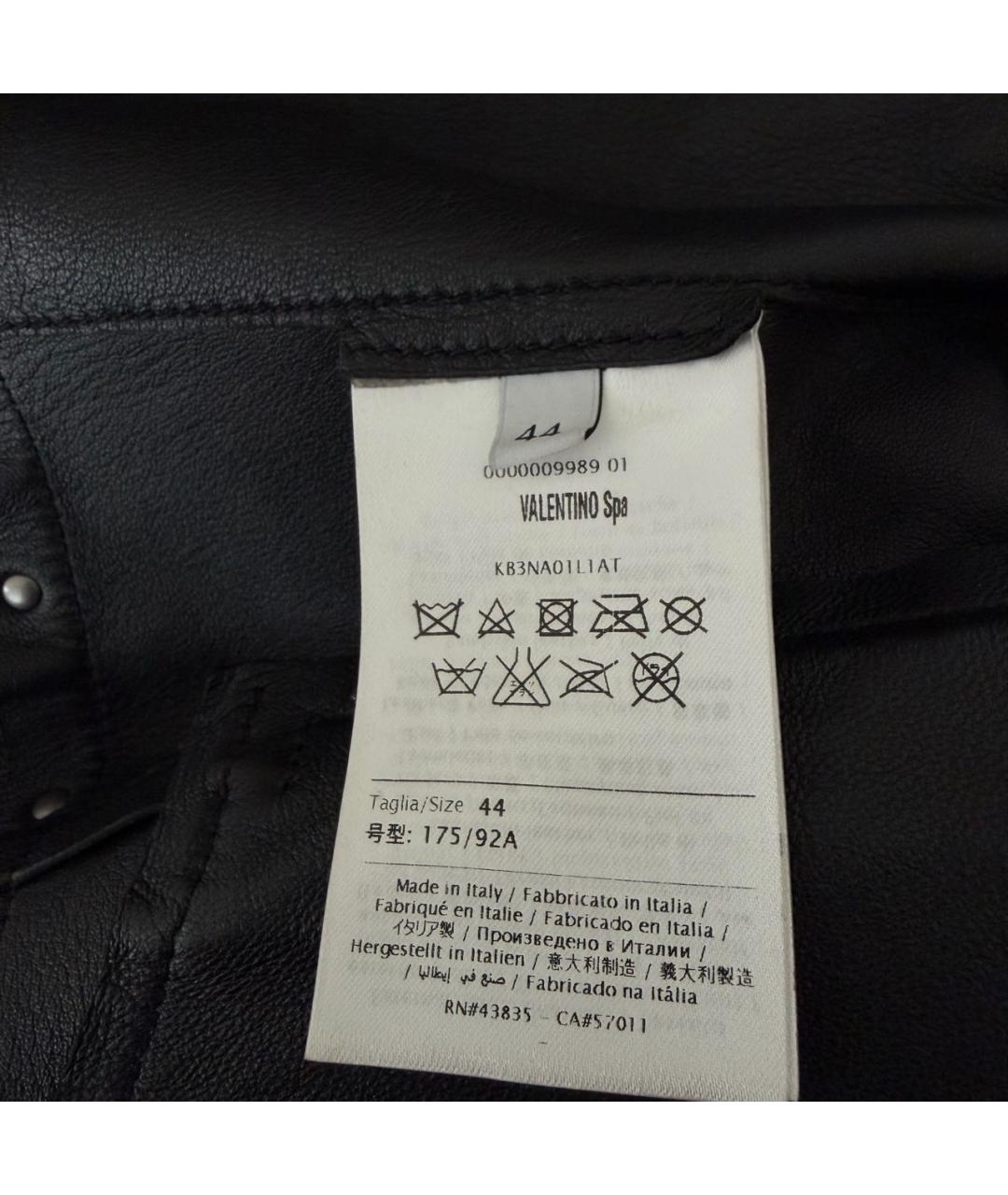 VALENTINO Черная кожаная куртка, фото 6