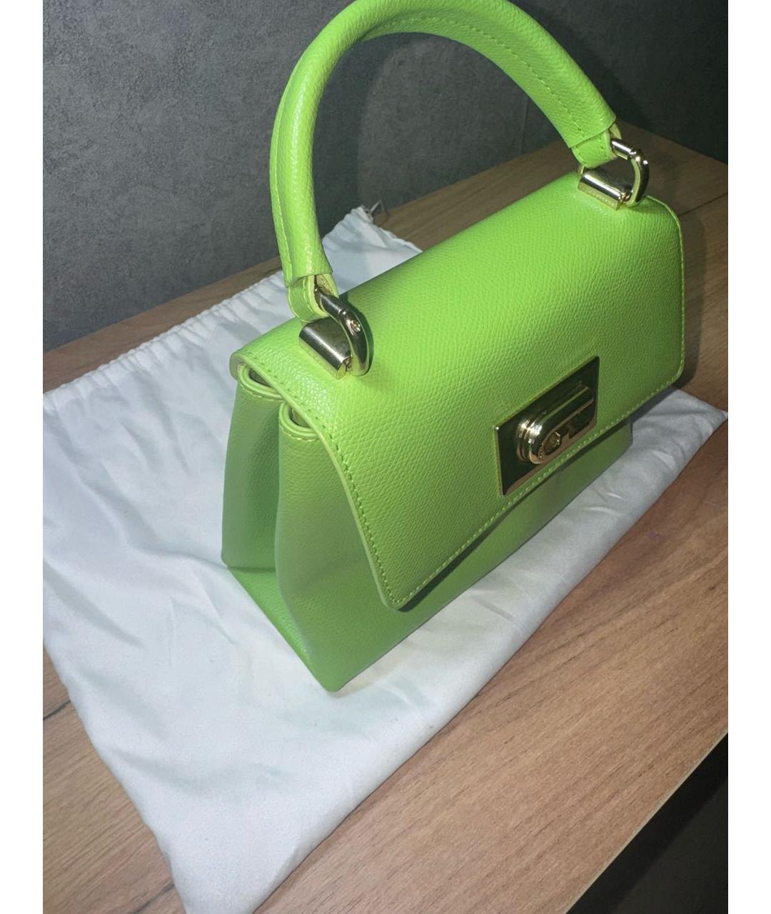 FURLA Зеленая кожаная сумка через плечо, фото 4