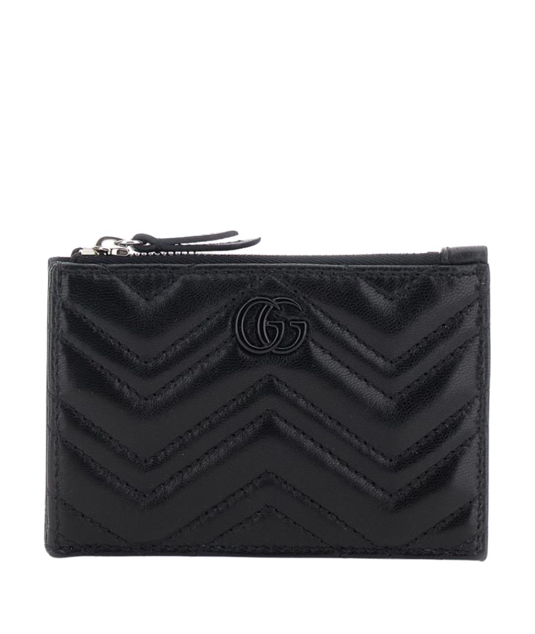 GUCCI Черный кожаный кардхолдер, фото 1