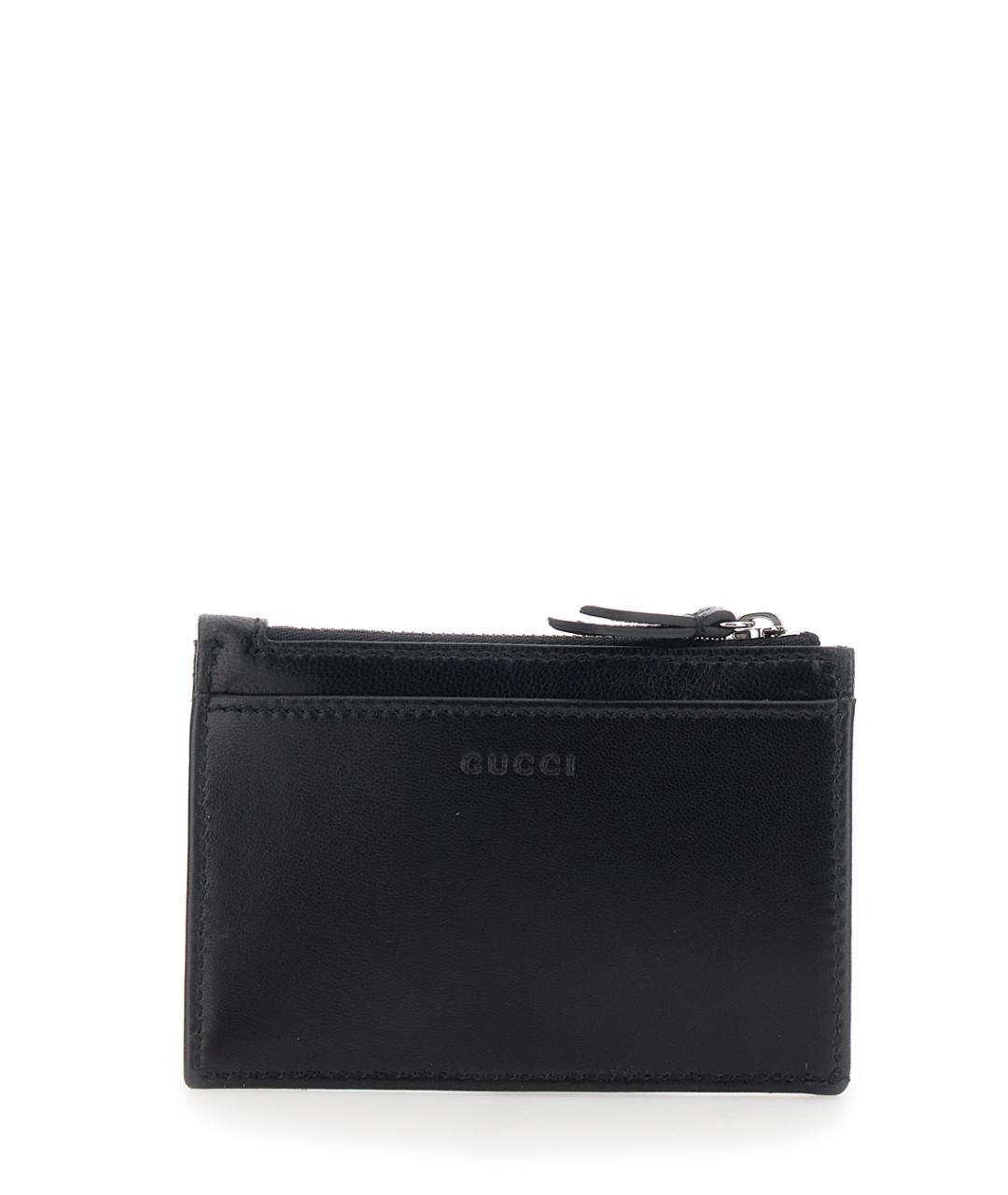 GUCCI Черный кожаный кардхолдер, фото 4