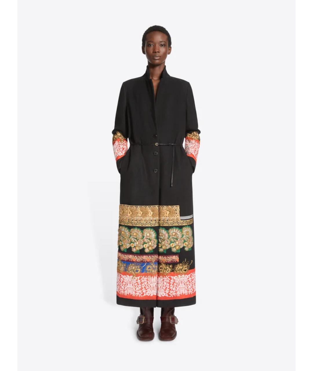 DRIES VAN NOTEN Черное шерстяное пальто, фото 4