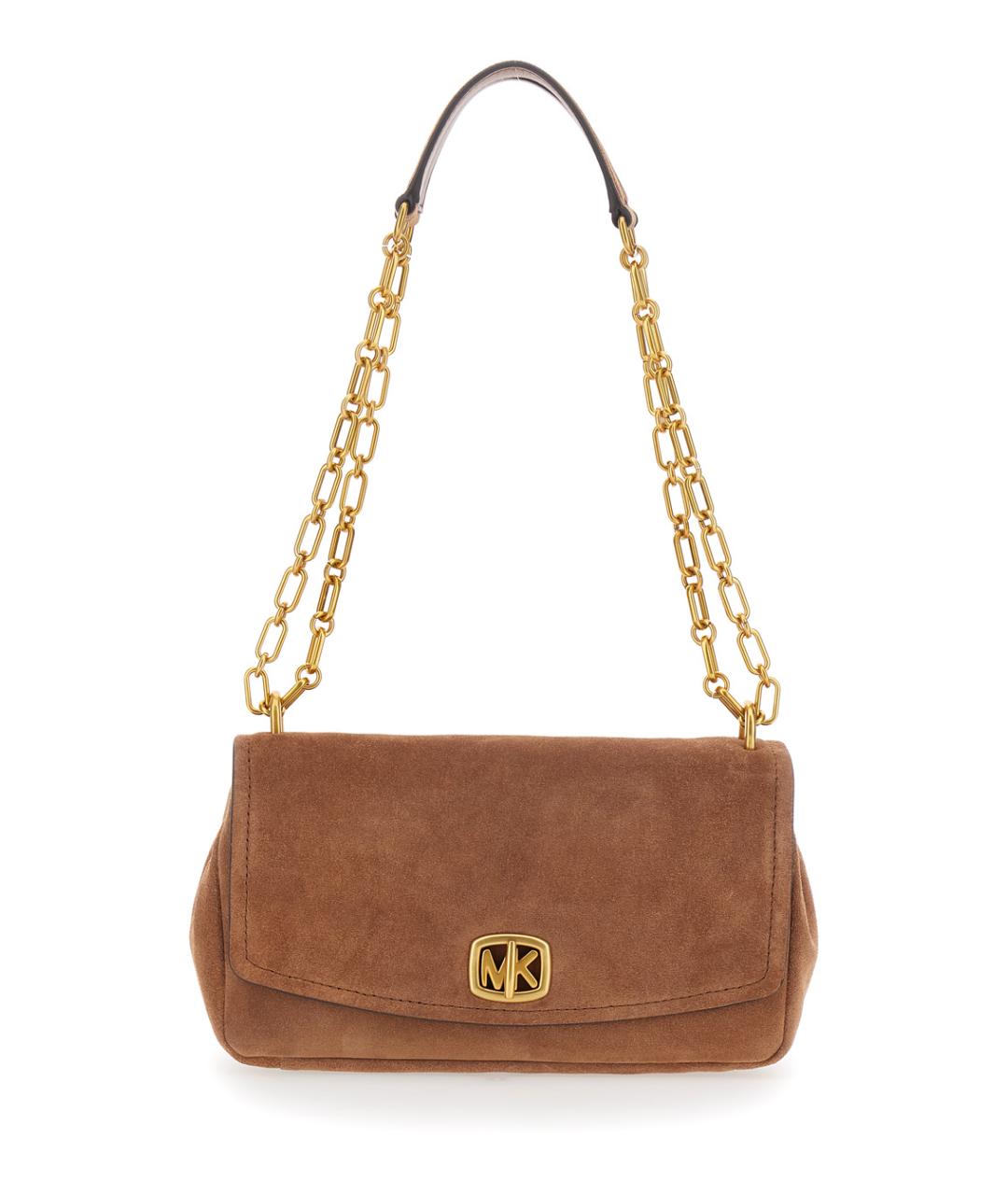 MICHAEL MICHAEL KORS Коричневая замшевая сумка через плечо, фото 1