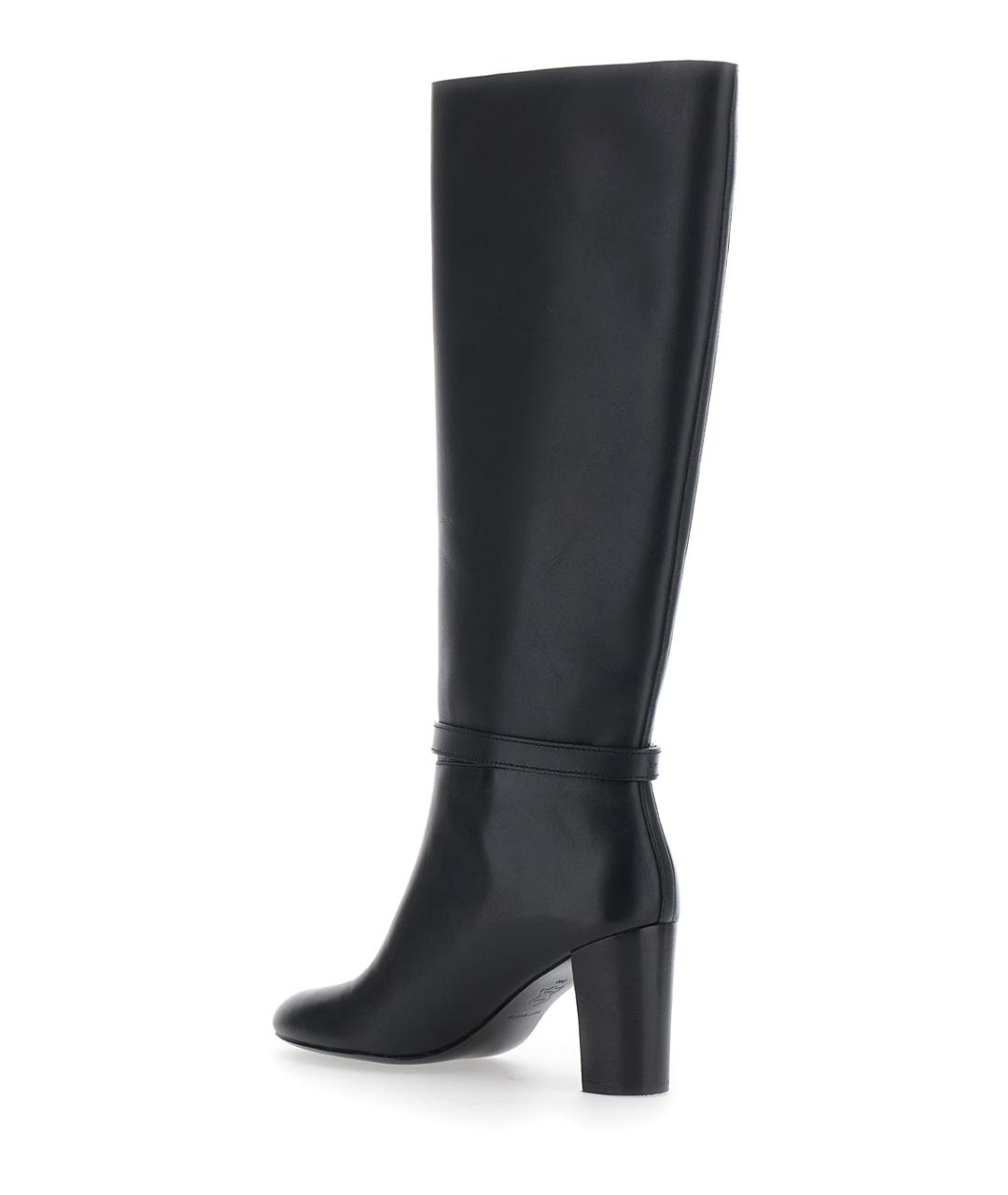 TORY BURCH Черные кожаные сапоги, фото 3