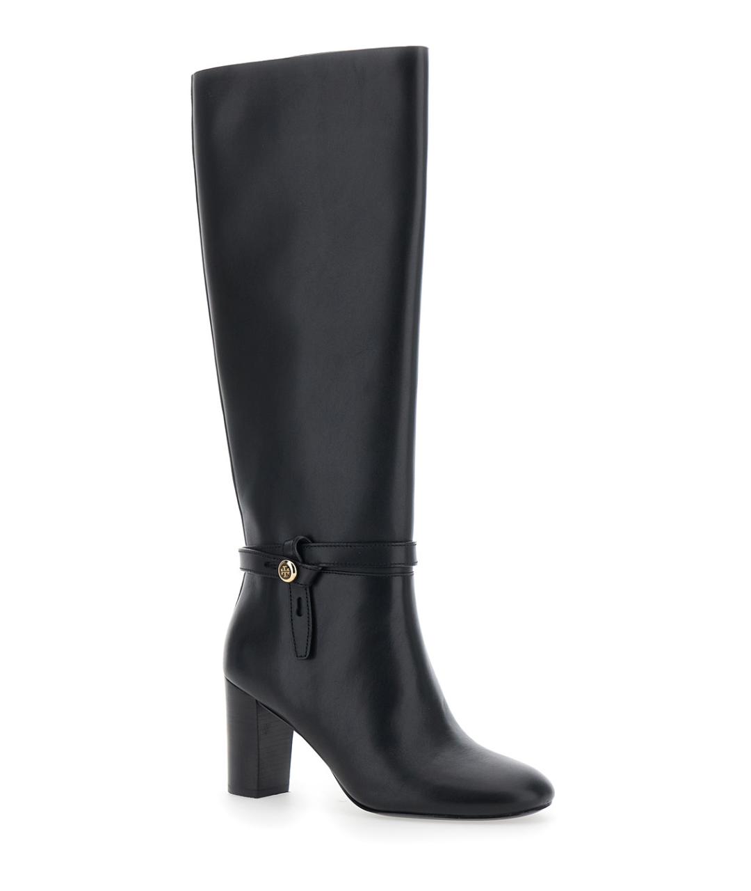 TORY BURCH Черные кожаные сапоги, фото 2