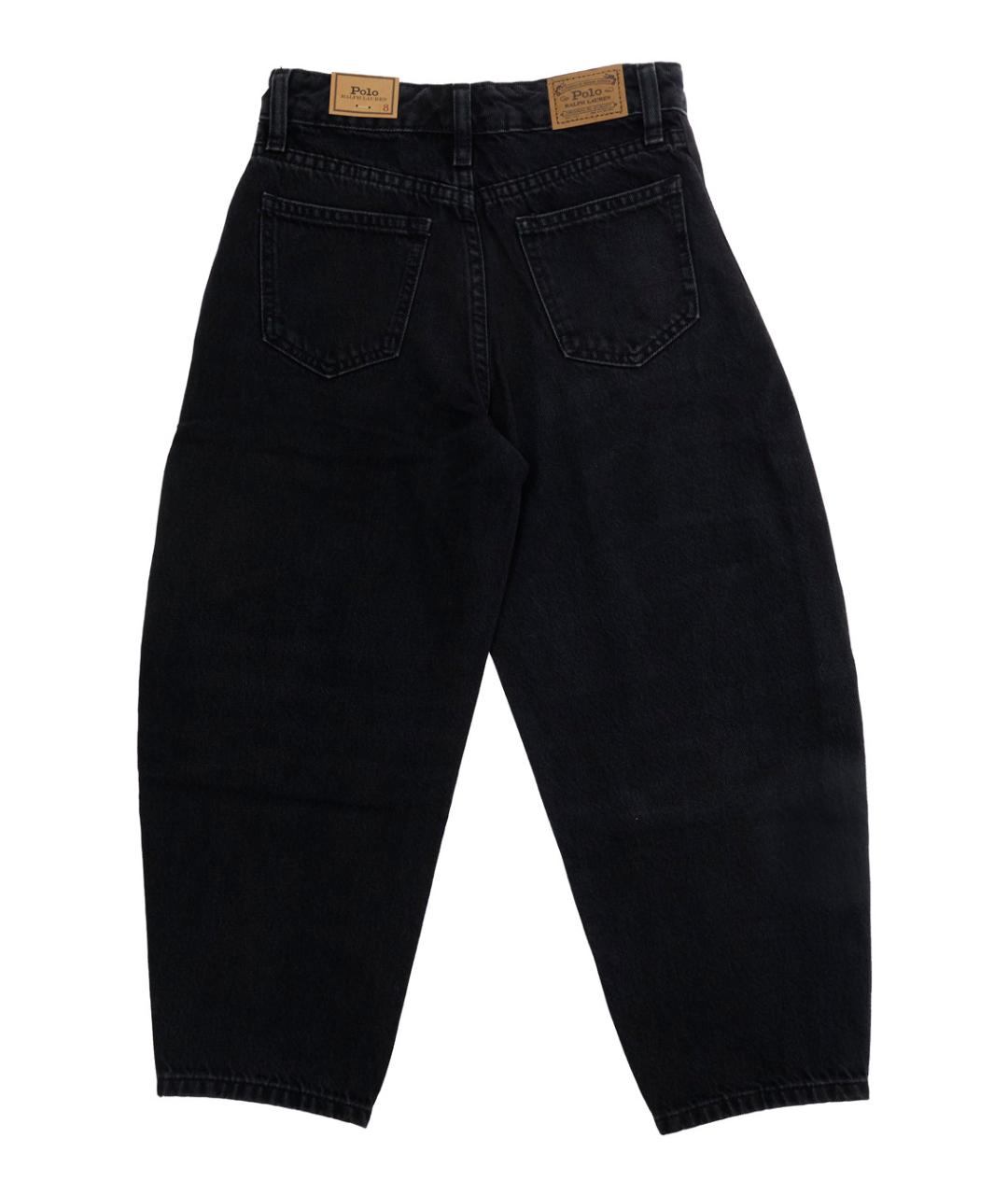 POLO RALPH LAUREN Черные хлопковые детские джинсы, фото 2