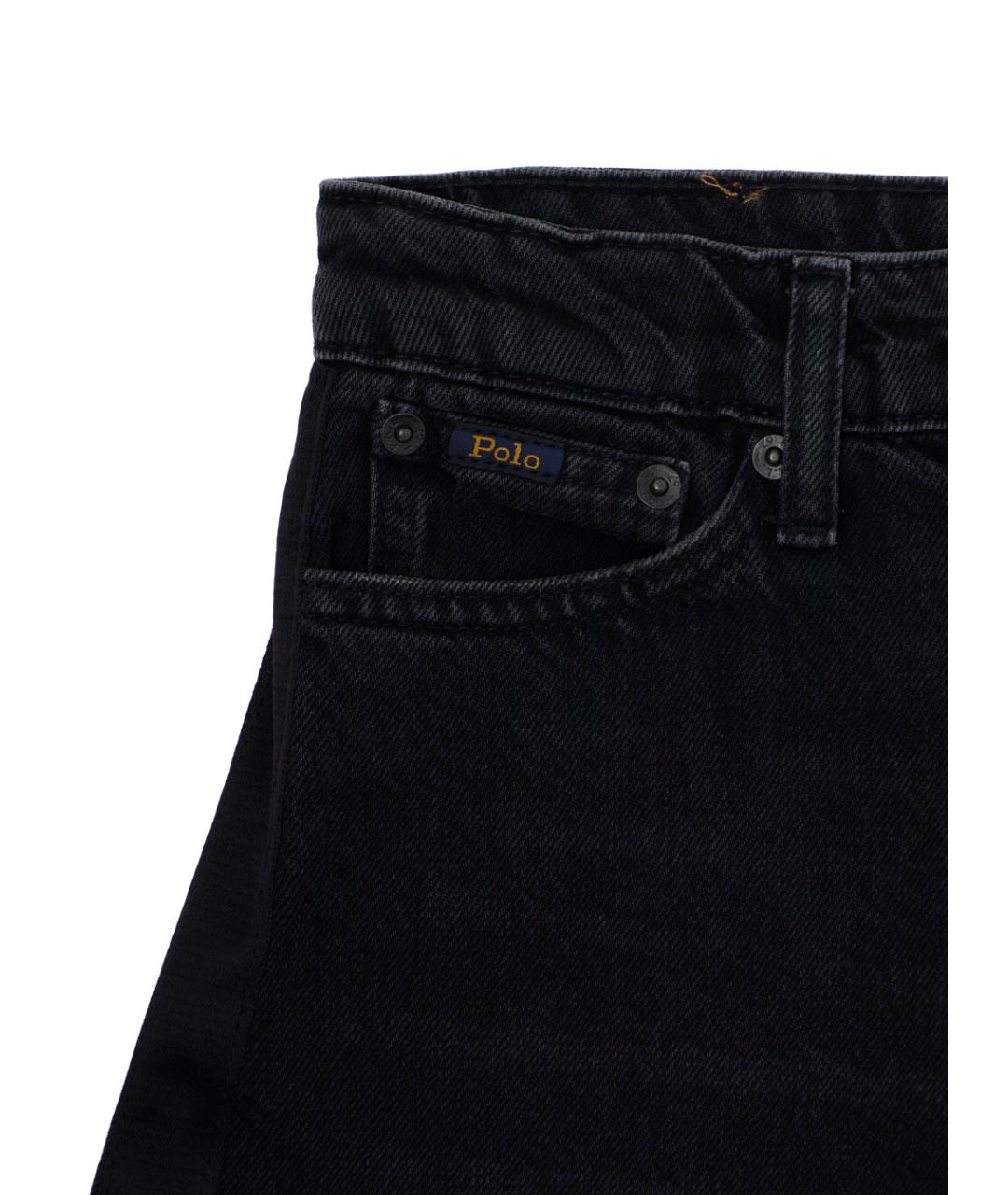 POLO RALPH LAUREN Черные хлопковые детские джинсы, фото 3