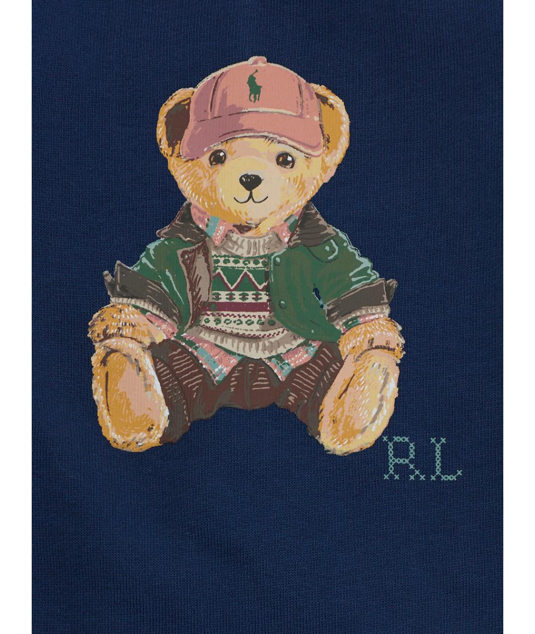 POLO RALPH LAUREN Синий хлопковый боди/ползунок, фото 3