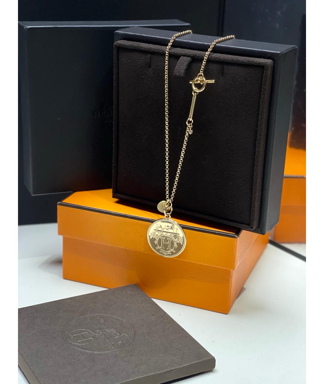 HERMES Золотое колье из розового золота, фото 5