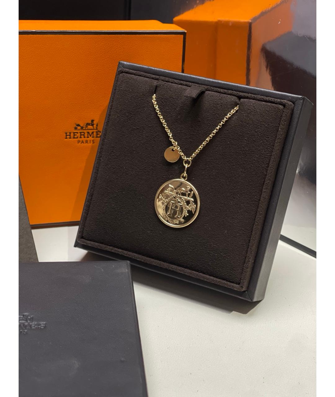 HERMES Золотое колье из розового золота, фото 2