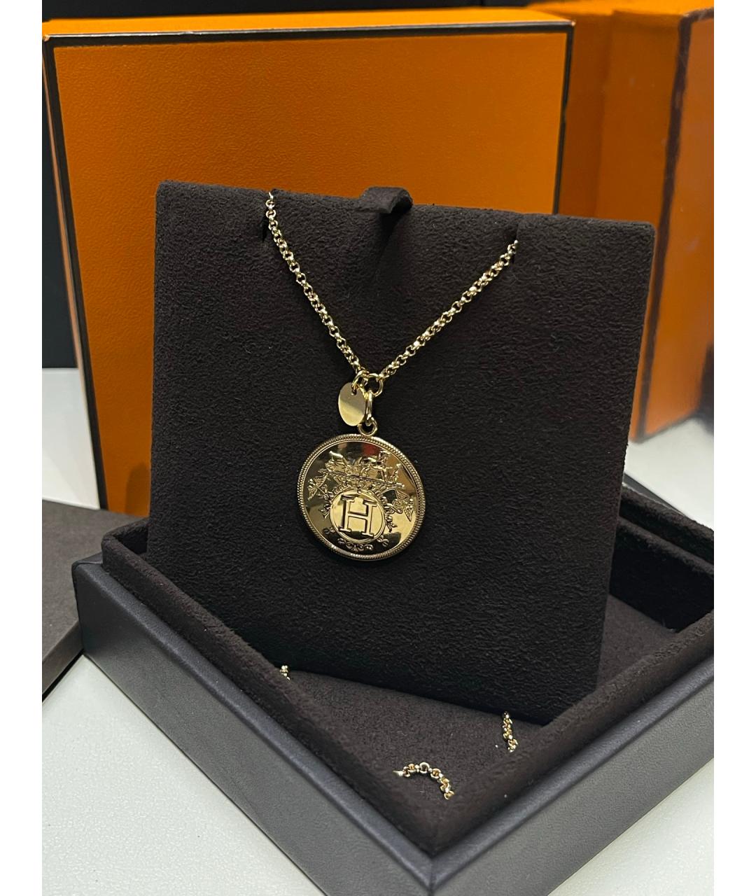 HERMES Золотое колье из розового золота, фото 4