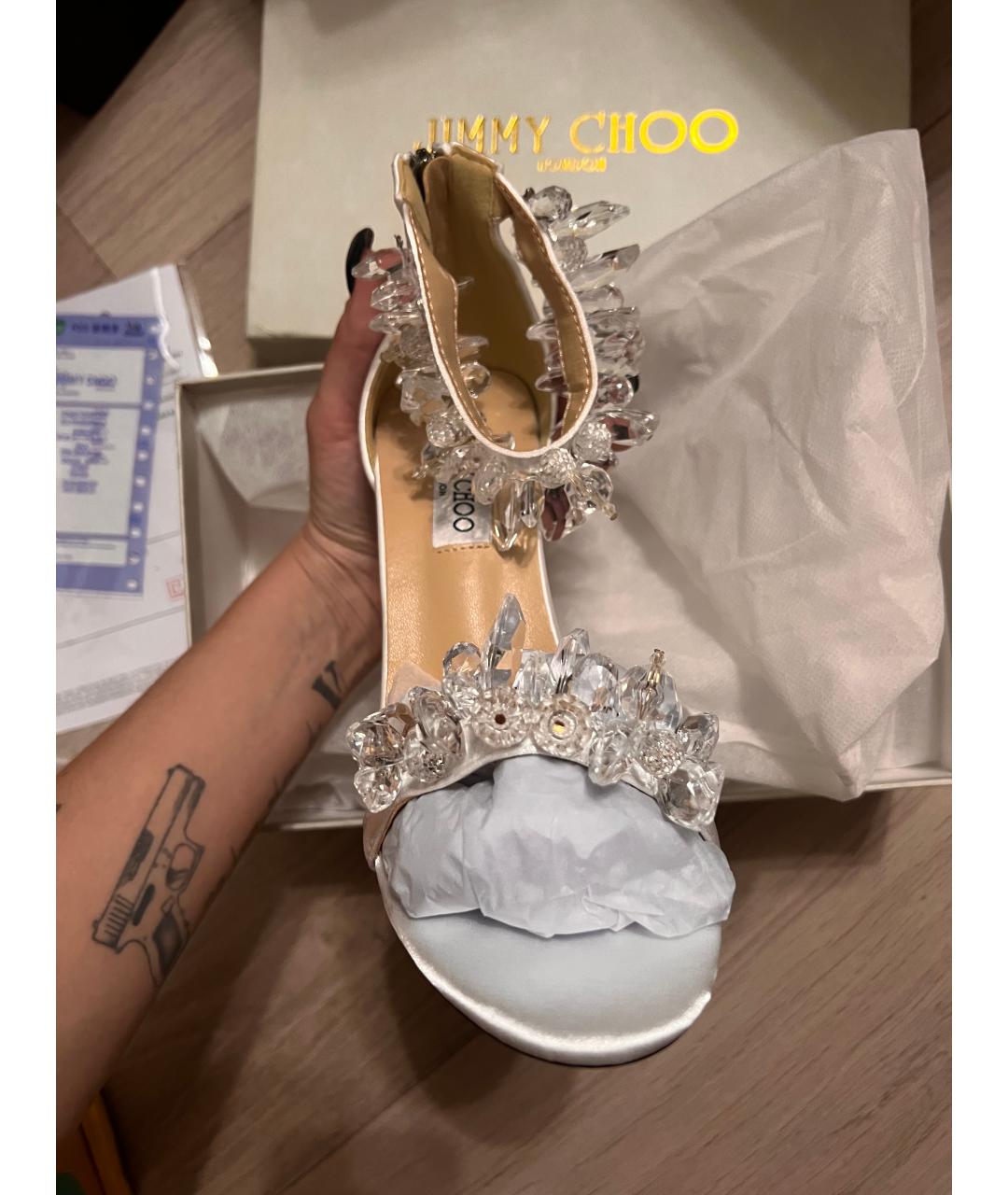 JIMMY CHOO Белые босоножки, фото 2