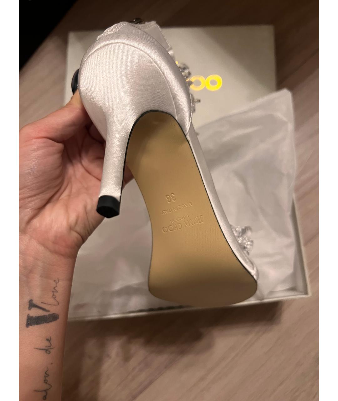 JIMMY CHOO Белые босоножки, фото 4