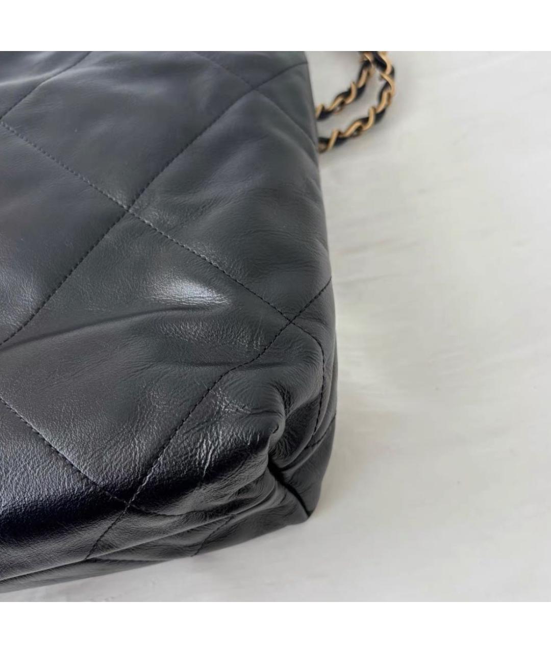 CHANEL Черная кожаная сумка тоут, фото 3