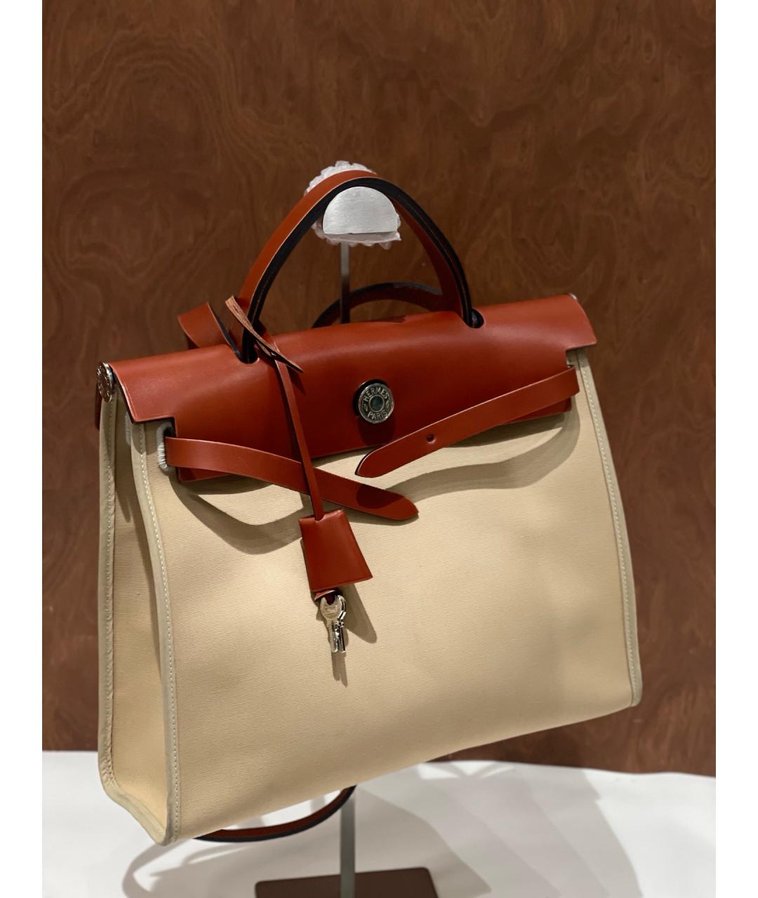 HERMES Мульти деним сумка с короткими ручками, фото 3