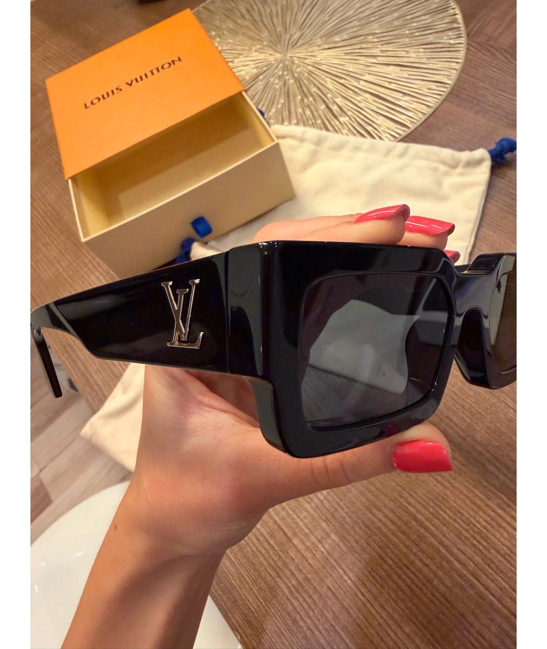 LOUIS VUITTON Черные пластиковые солнцезащитные очки, фото 3