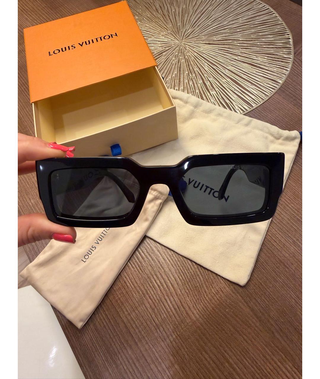 LOUIS VUITTON Черные пластиковые солнцезащитные очки, фото 8