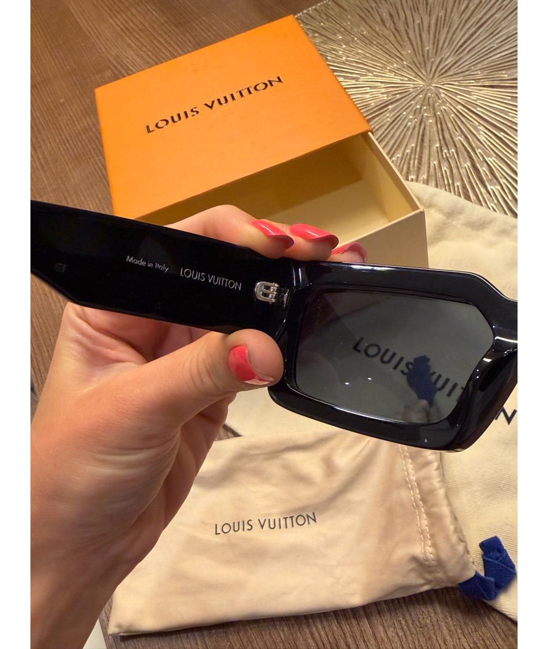 LOUIS VUITTON Черные пластиковые солнцезащитные очки, фото 6