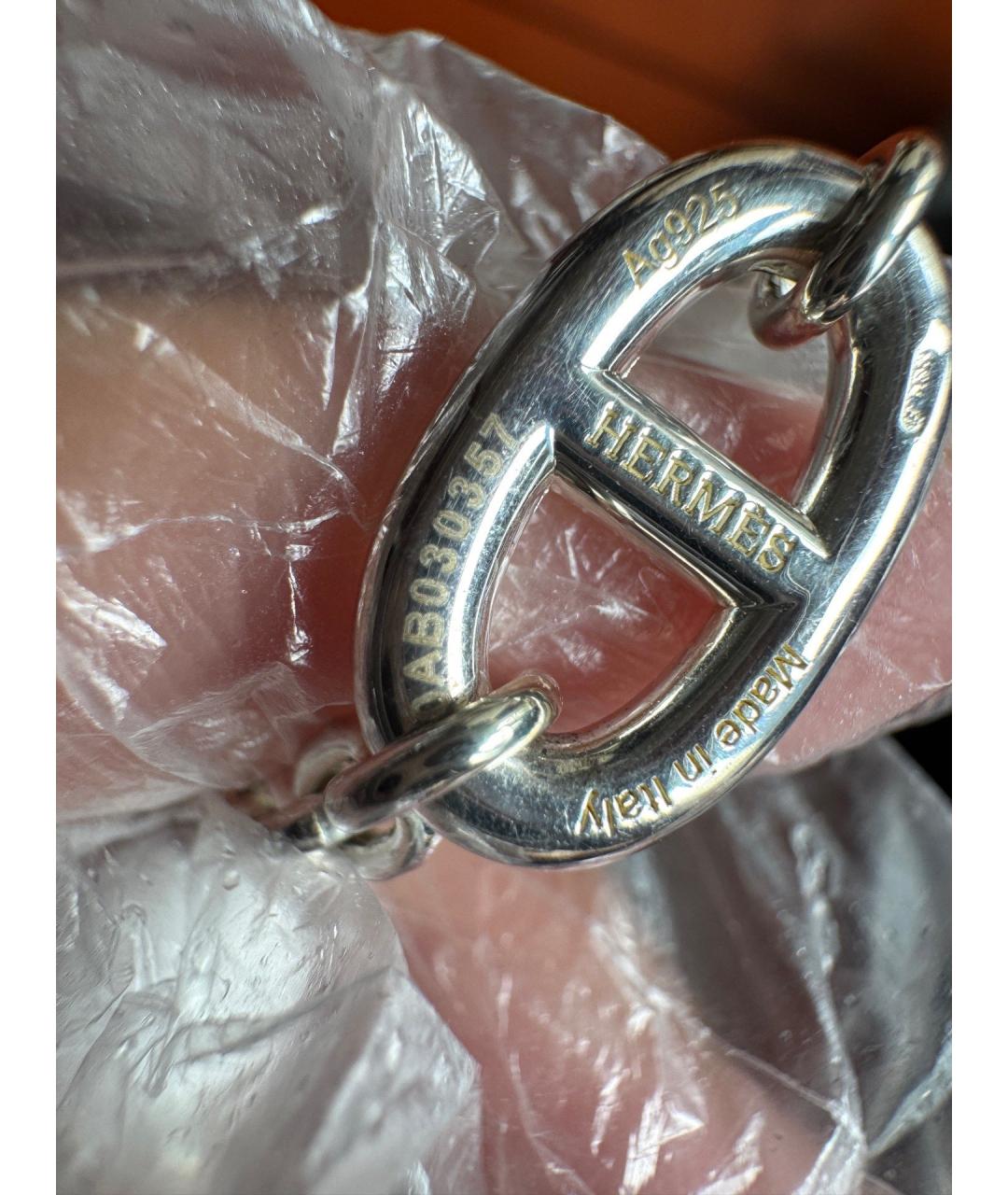 HERMES Серебряное серебряное колье, фото 2