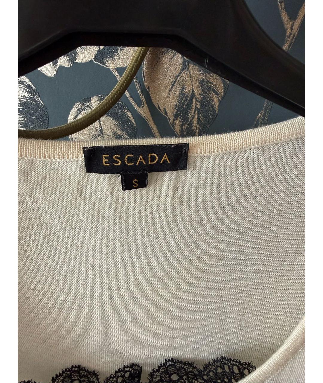 ESCADA Бежевая шерстяная блузы, фото 5
