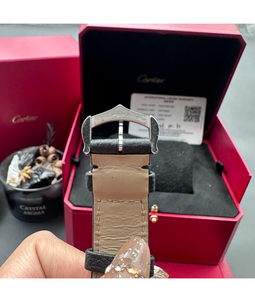 CARTIER Черные часы, фото 5