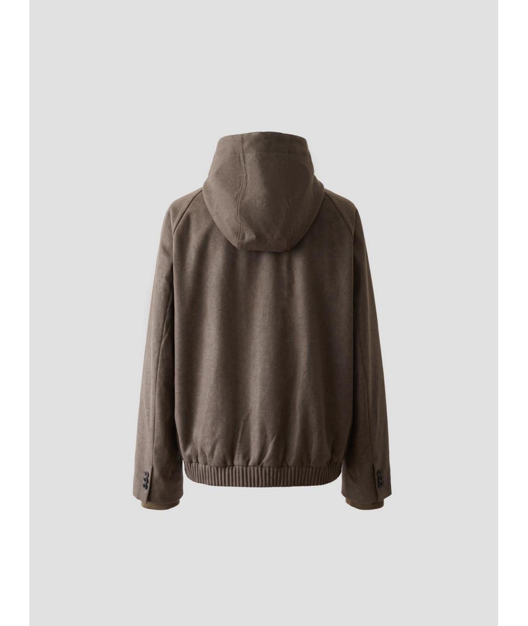 SACAI Коричневая шерстяная куртка, фото 2