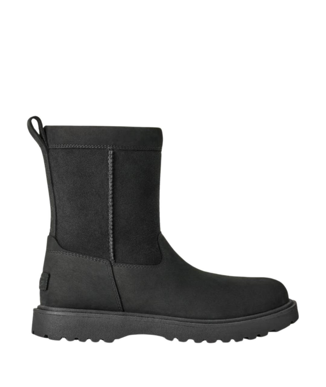 UGG Черные кожаные высокие ботинки, фото 1
