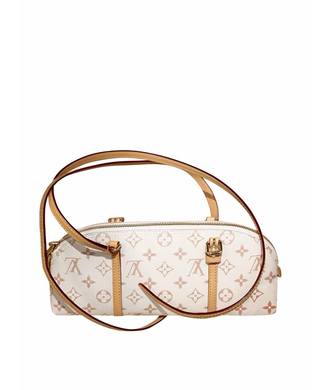 LOUIS VUITTON Бежевая сумка с короткими ручками из канвы, фото 1