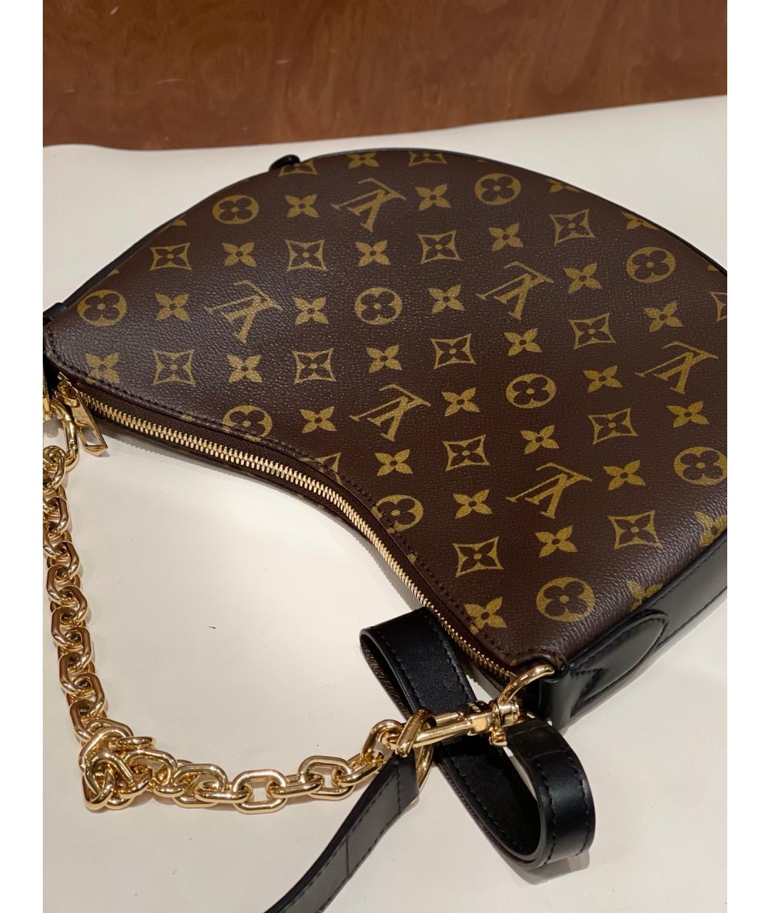 LOUIS VUITTON Коричневая сумка с короткими ручками из канвы, фото 6