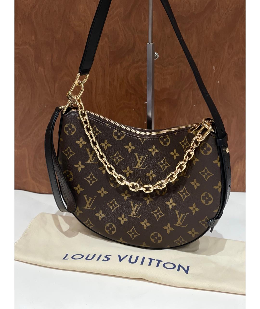 LOUIS VUITTON Коричневая сумка с короткими ручками из канвы, фото 7