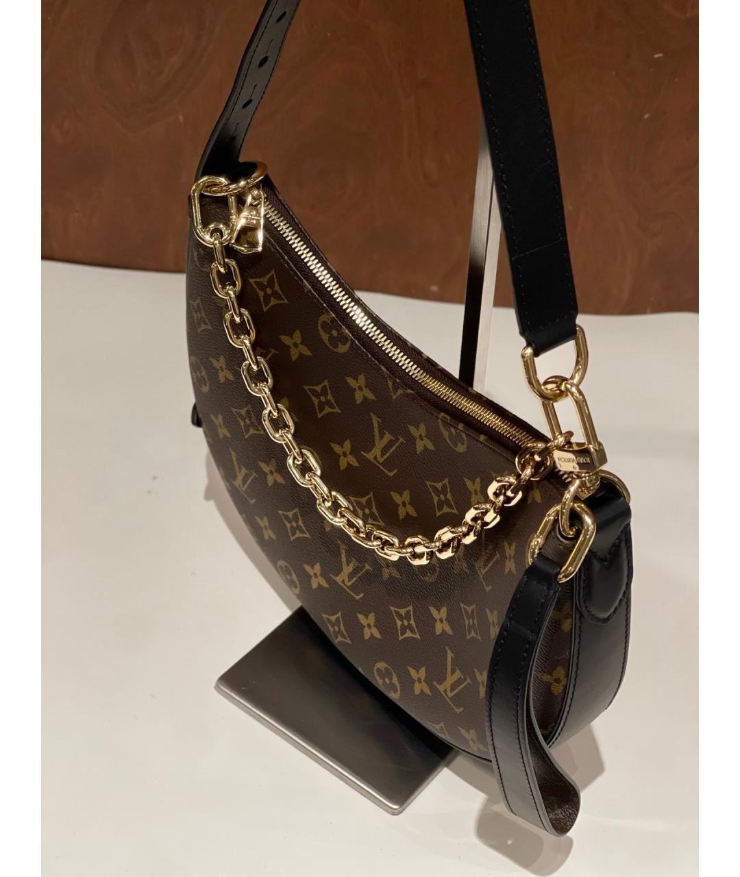 LOUIS VUITTON Коричневая сумка с короткими ручками из канвы, фото 4