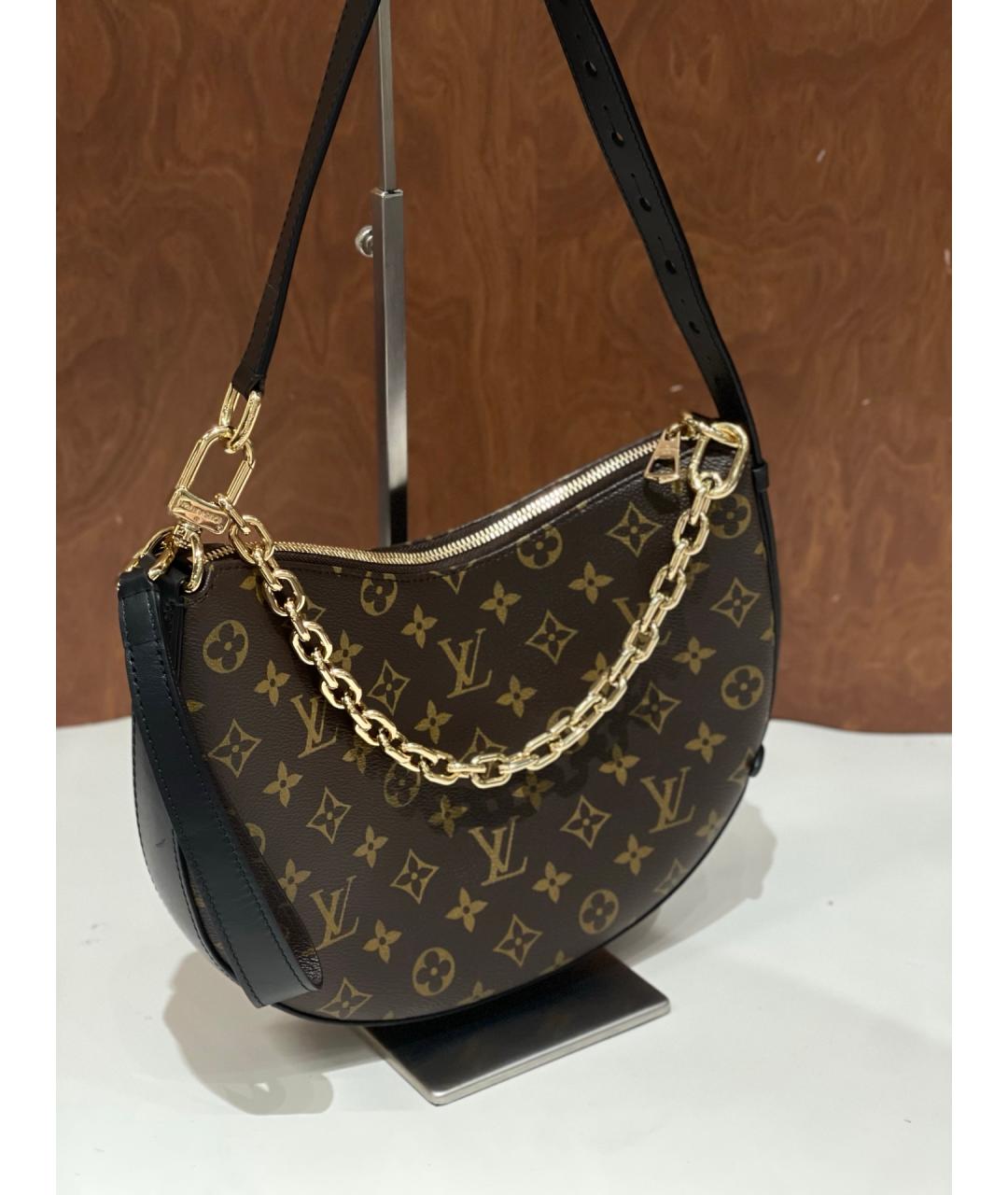 LOUIS VUITTON Коричневая сумка с короткими ручками из канвы, фото 2