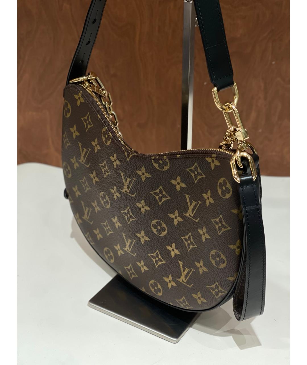 LOUIS VUITTON Коричневая сумка с короткими ручками из канвы, фото 3