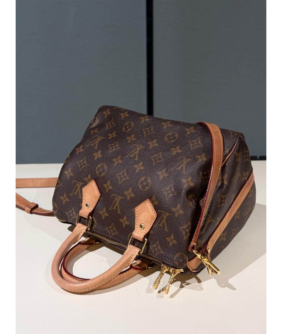 LOUIS VUITTON Коричневая сумка с короткими ручками из канвы, фото 6