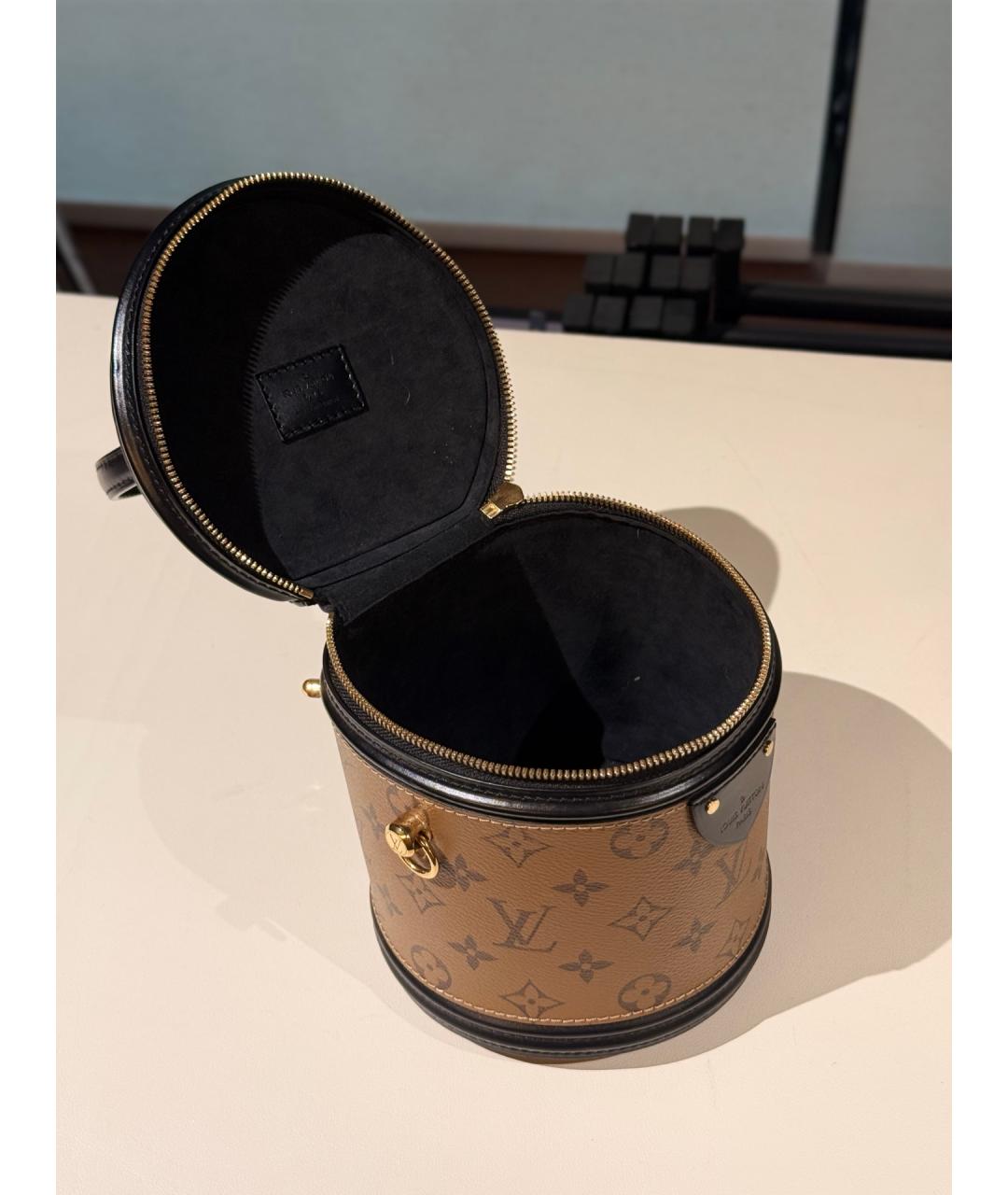 LOUIS VUITTON Коричневая сумка с короткими ручками из канвы, фото 8