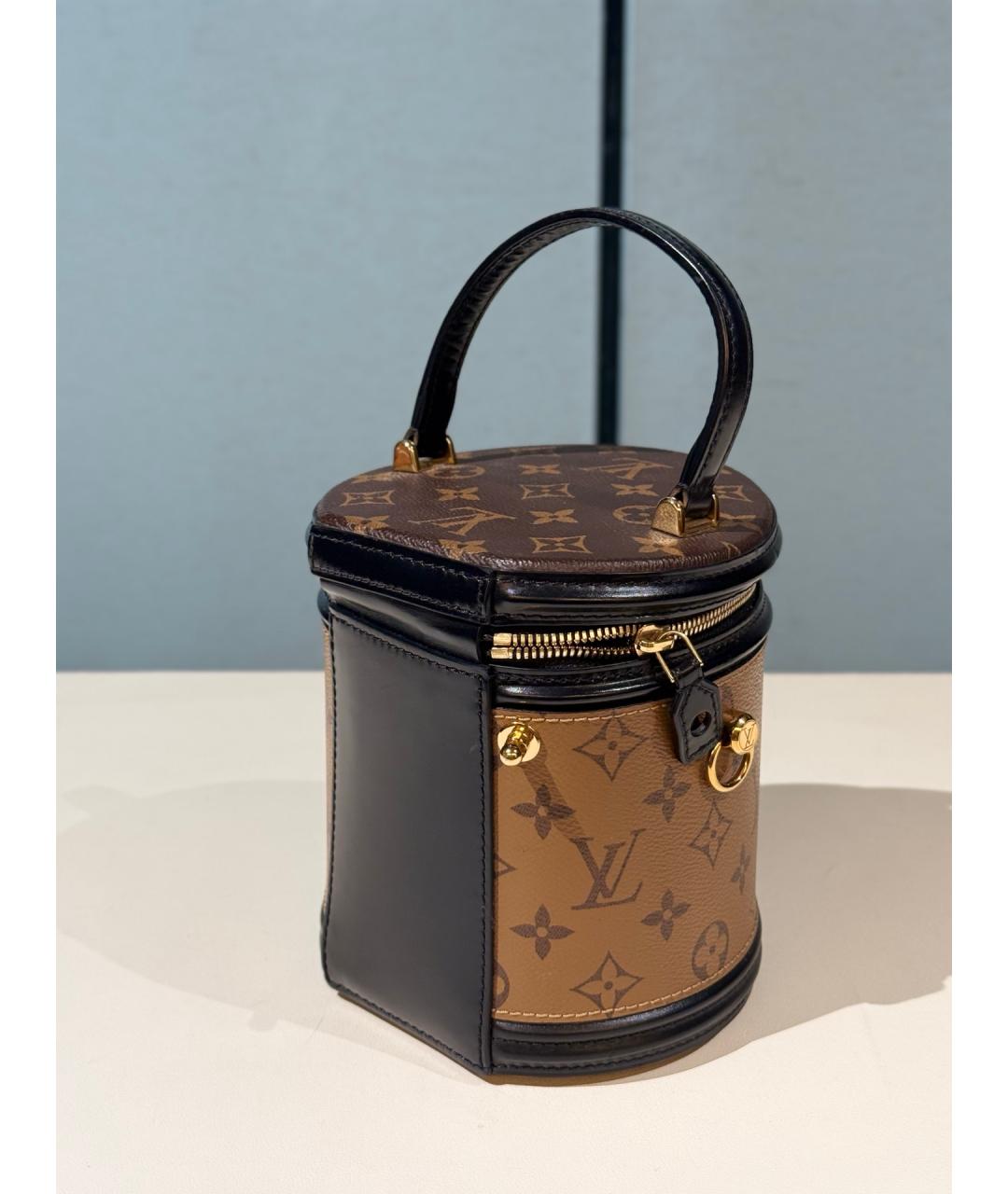 LOUIS VUITTON Коричневая сумка с короткими ручками из канвы, фото 5