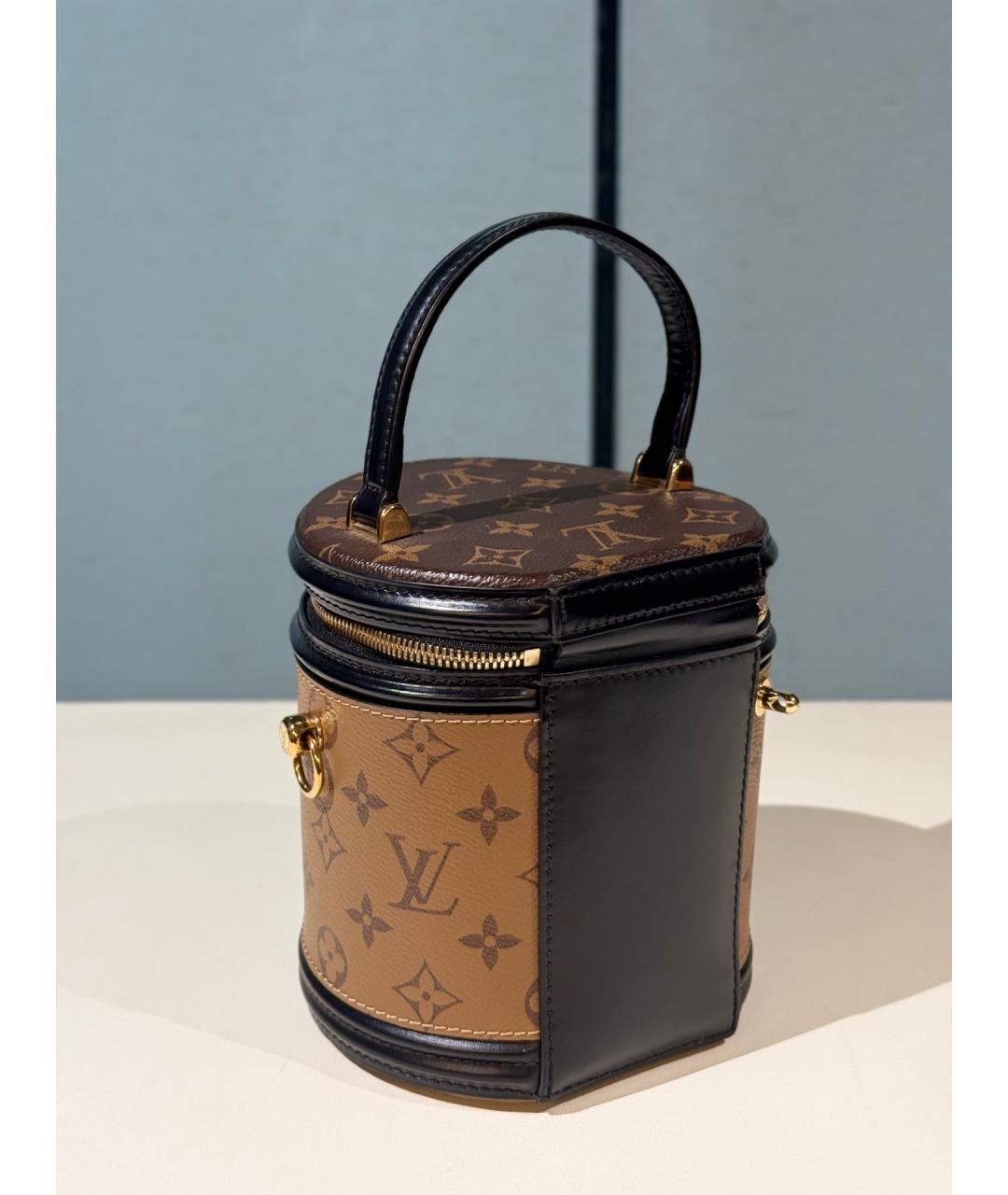 LOUIS VUITTON Коричневая сумка с короткими ручками из канвы, фото 6