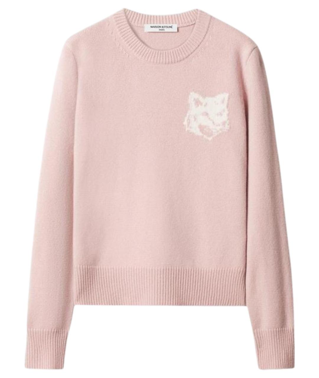MAISON KITSUNE Розовый шерстяной джемпер / свитер, фото 1