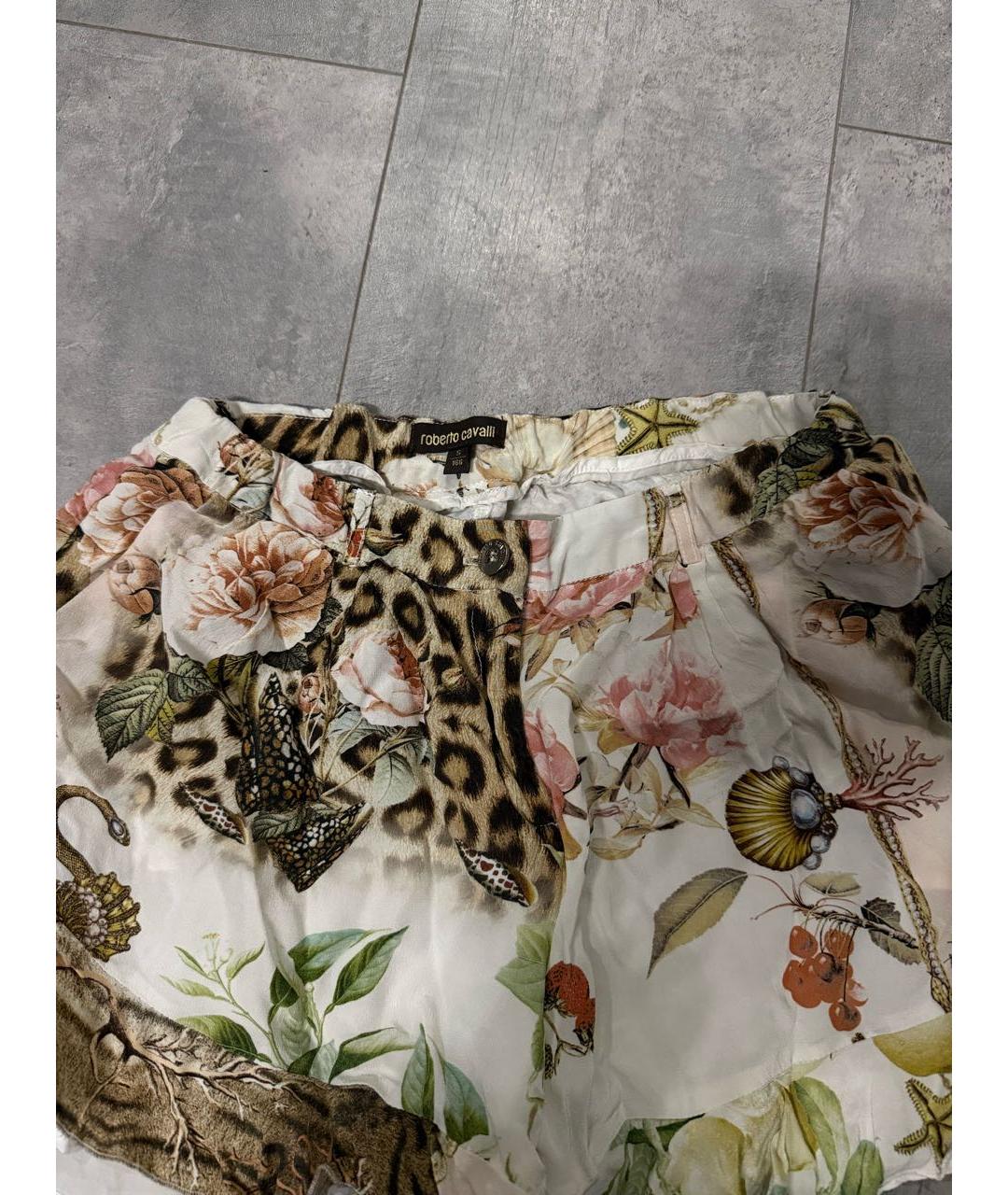 ROBERTO CAVALLI Мульти шелковые брюки и шорты, фото 3